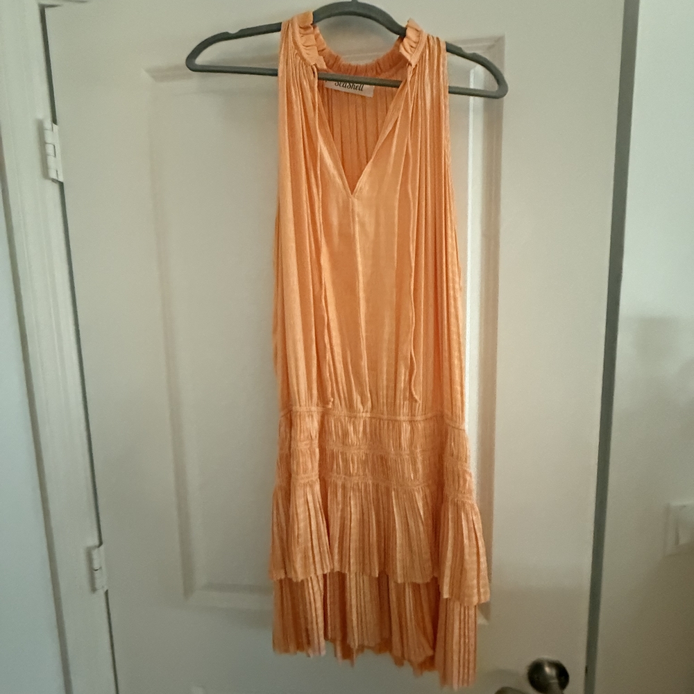 Light Orange Sleeveless Dress